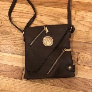 Brown MK inspired cross body bag